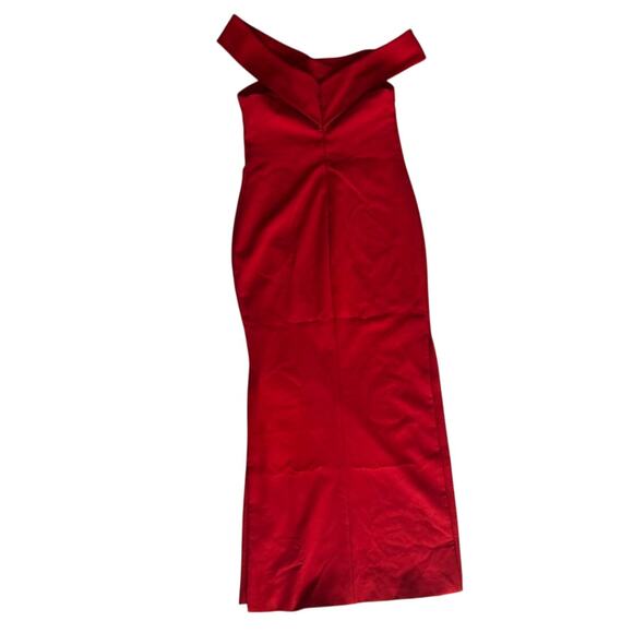 Likely Off Shoulder Red Bodycon Gown Dress Women’s-10 | Elegant/Formal Evening - Picture 4 of 10